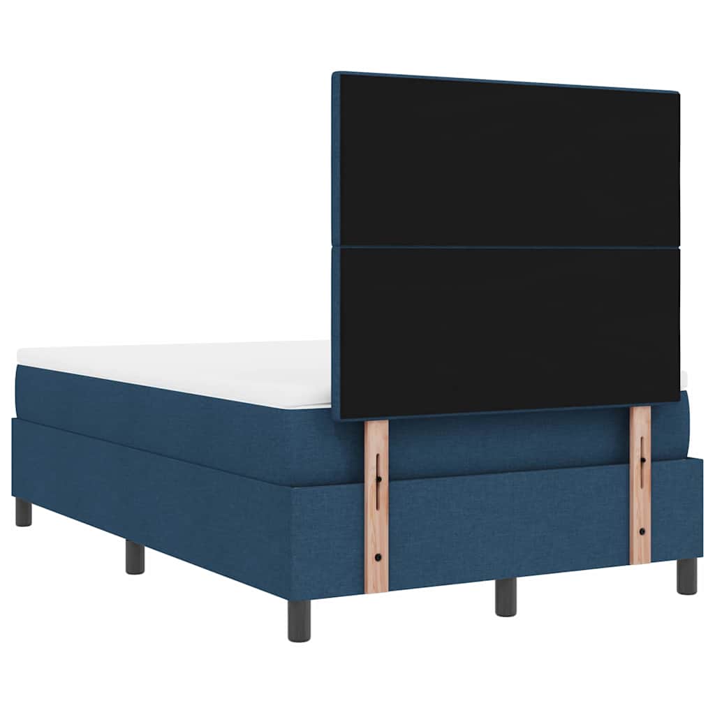 Krevet s opruga kutije s LED trakama Plava 120 x 190 cm tkanina