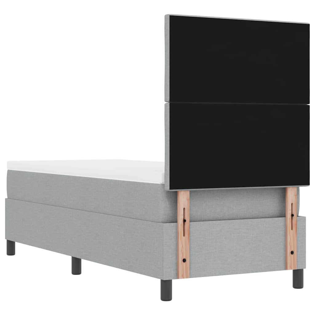 Krevet s opruga kutije Svjetlosiva 80 x 200 cm tkanina