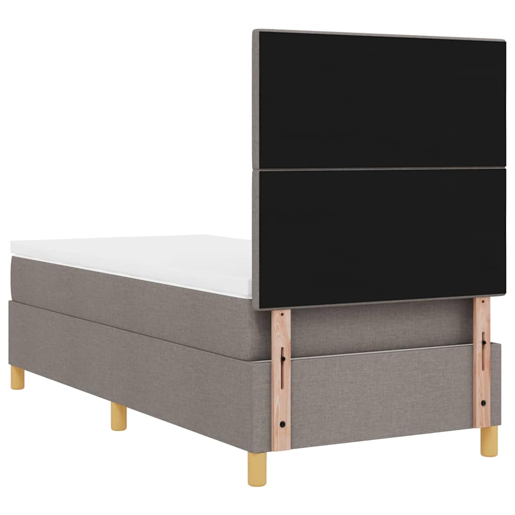 LED Box Spring Krevet s madracem Sivo-smeđa 80 x 200 cm tkanina