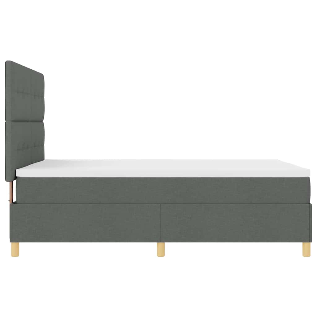 LED Box Spring Krevet Tamno siva 160 x 200 cm tkanina