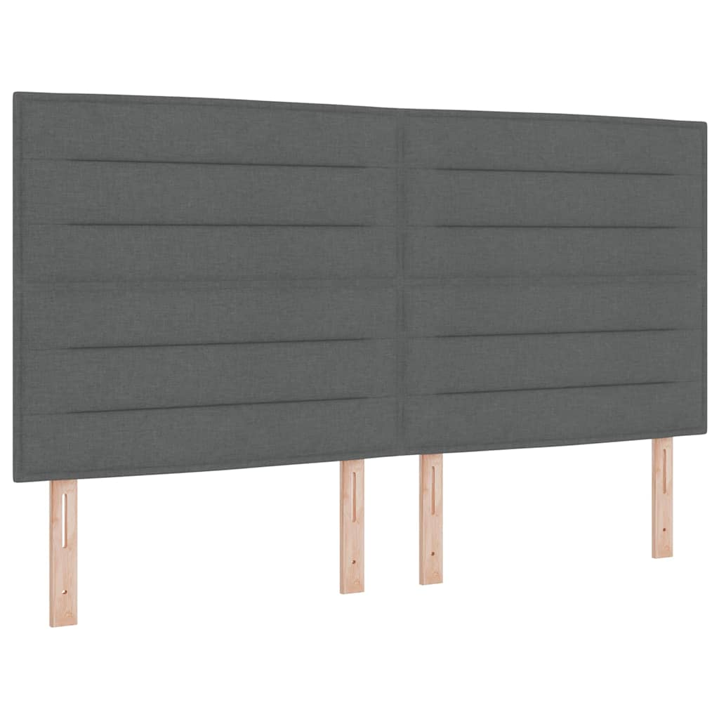LED Box Spring Krevet Tamno siva 180 x 200 cm tkanina