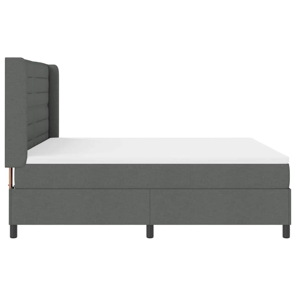 LED Box Spring Krevet Tamno siva 180 x 200 cm tkanina