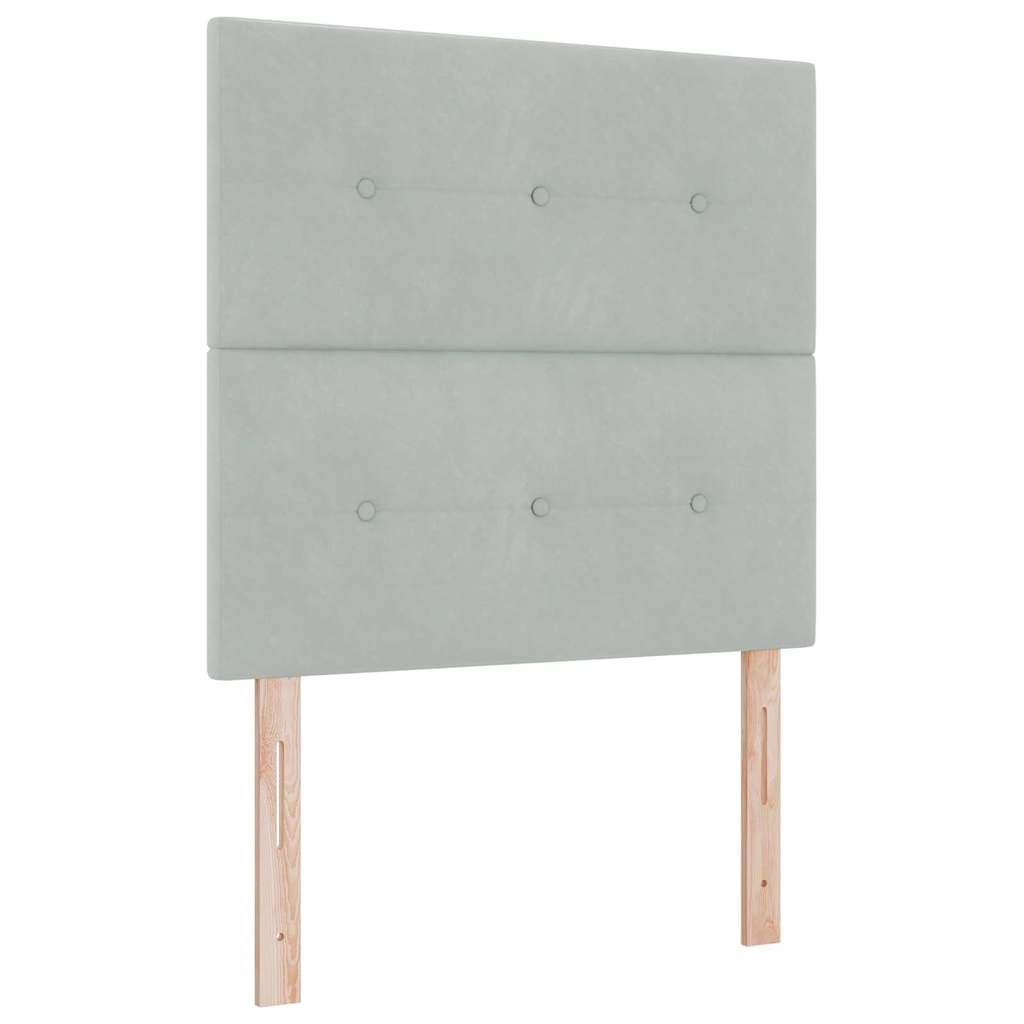 Krevet s opruga kutije Svijetlo siva 100 x 200 cm Baršun
