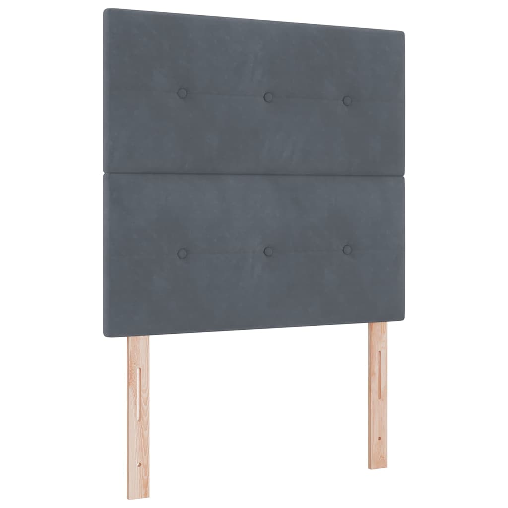 Krevet s opruga kutije Tamno siva 100 x 200 cm Baršun