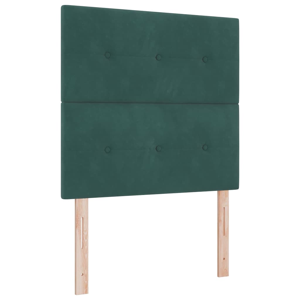 Krevet s opruga kutije s madracem Zelena 100 x 200 cm Baršun