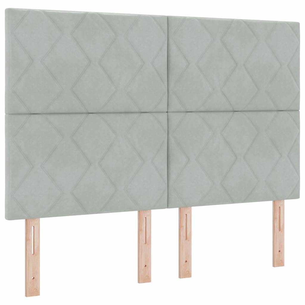 Krevet s opruga kutije Svijetlo siva 140 x 200 cm Baršun