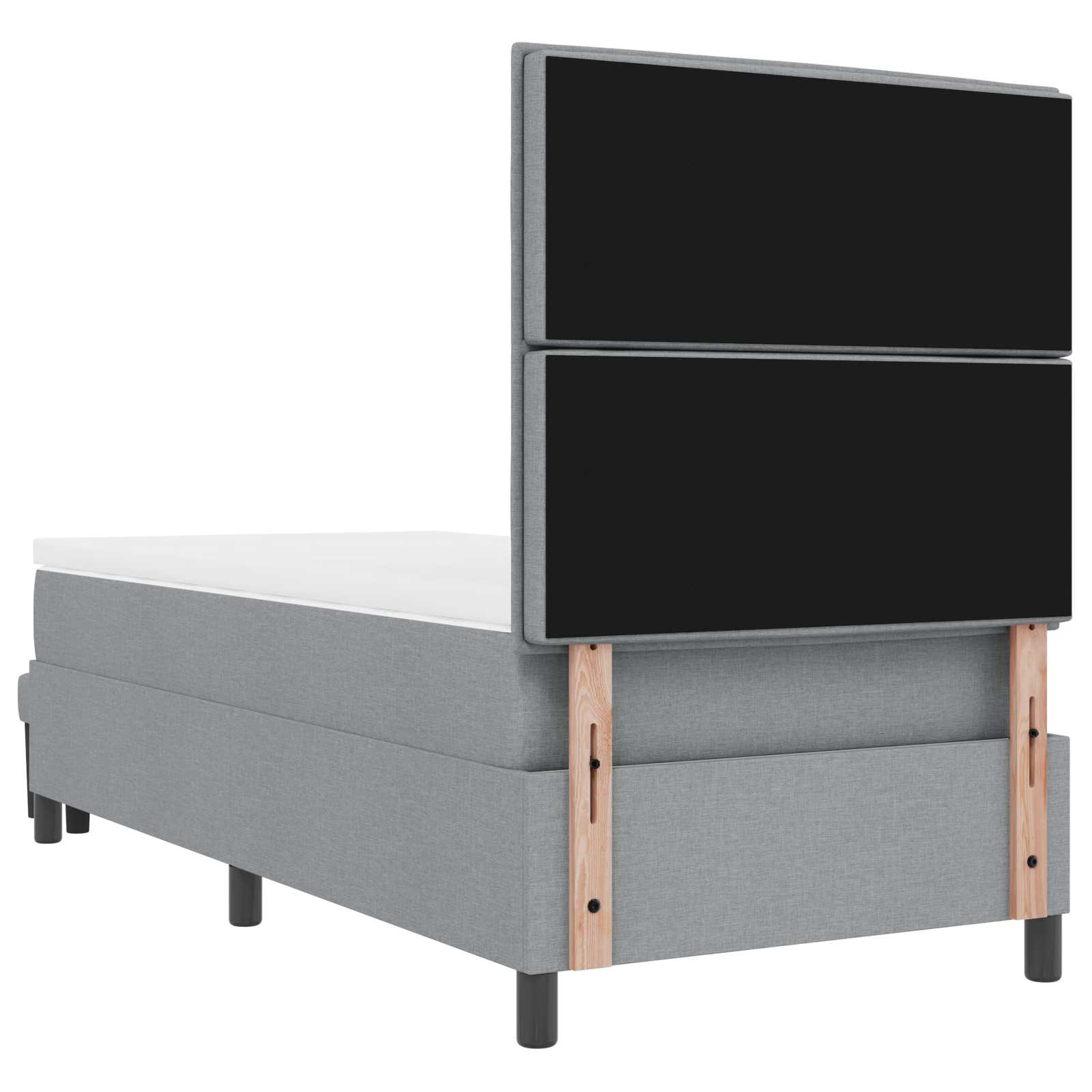 Krevet s opruga kutije Svijetlo siva 80 x 200 cm tkanina
