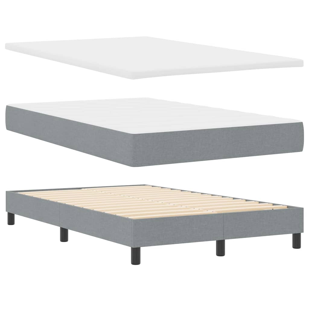 Krevet s opruga kutije Svijetlo siva 120 x 200 cm tkanina