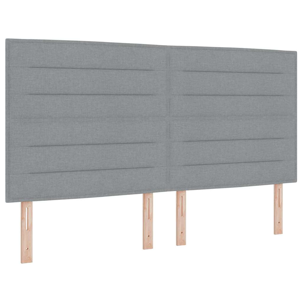 Krevet s opruga kutije Svijetlo siva 180 x 200 cm tkanina