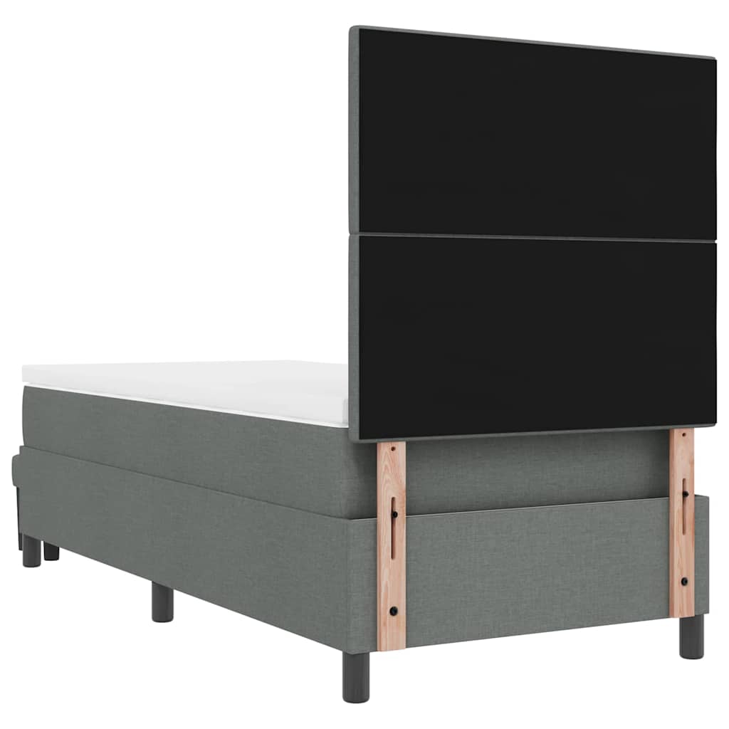 Krevet s opruga kutije Tamno siva 80 x 200 cm tkanina