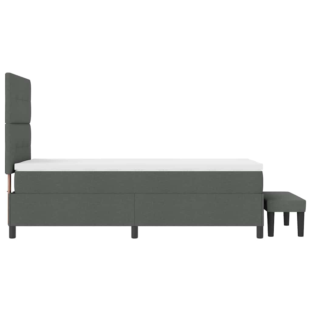 Krevet s opruga kutije Tamno siva 80 x 200 cm tkanina