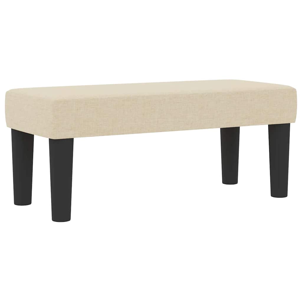 Krevet s opruga kutije s uzglavljem Krema 90 x 190 cm tkanina