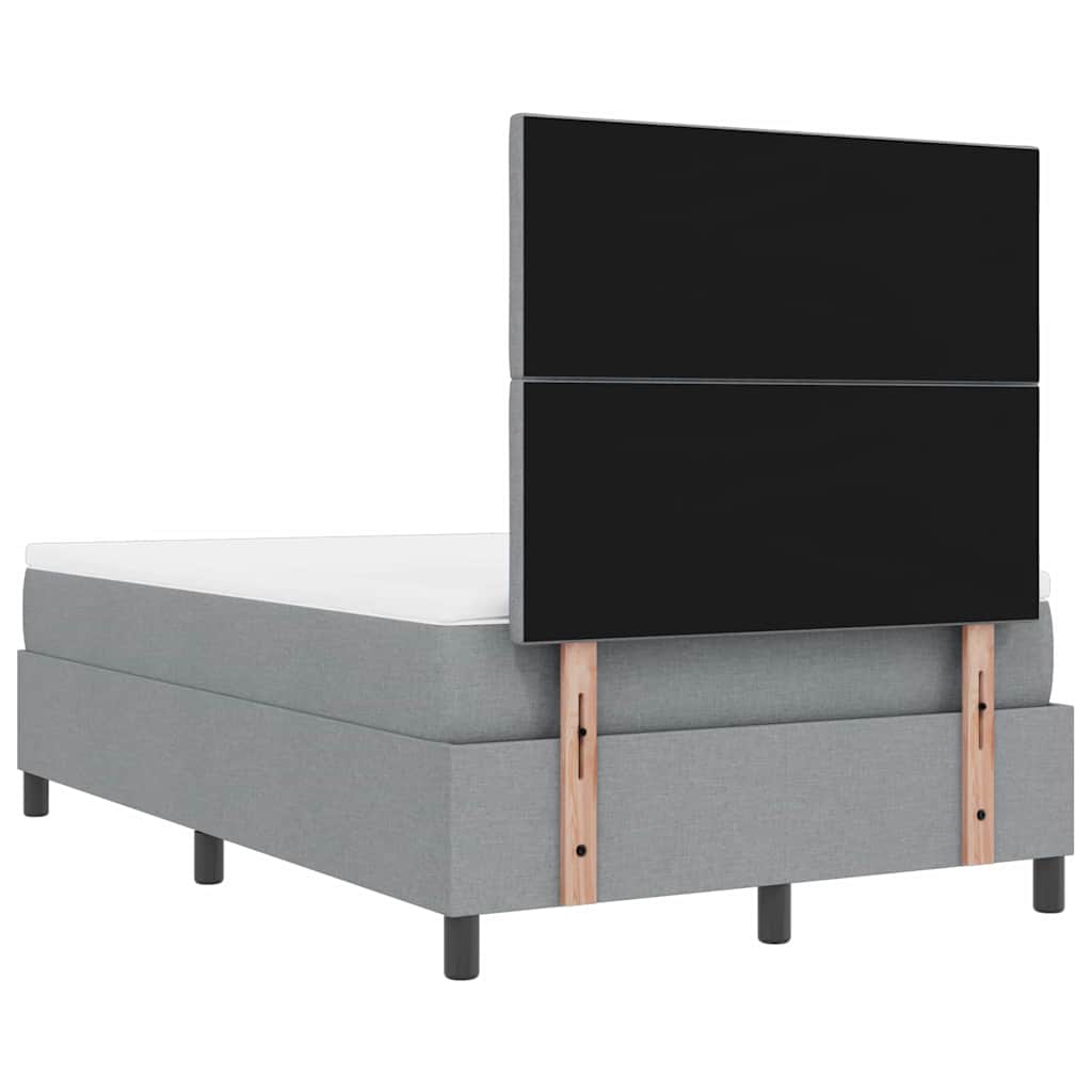 Krevet s opruga kutije Svijetlo siva 120 x 200 cm tkanina
