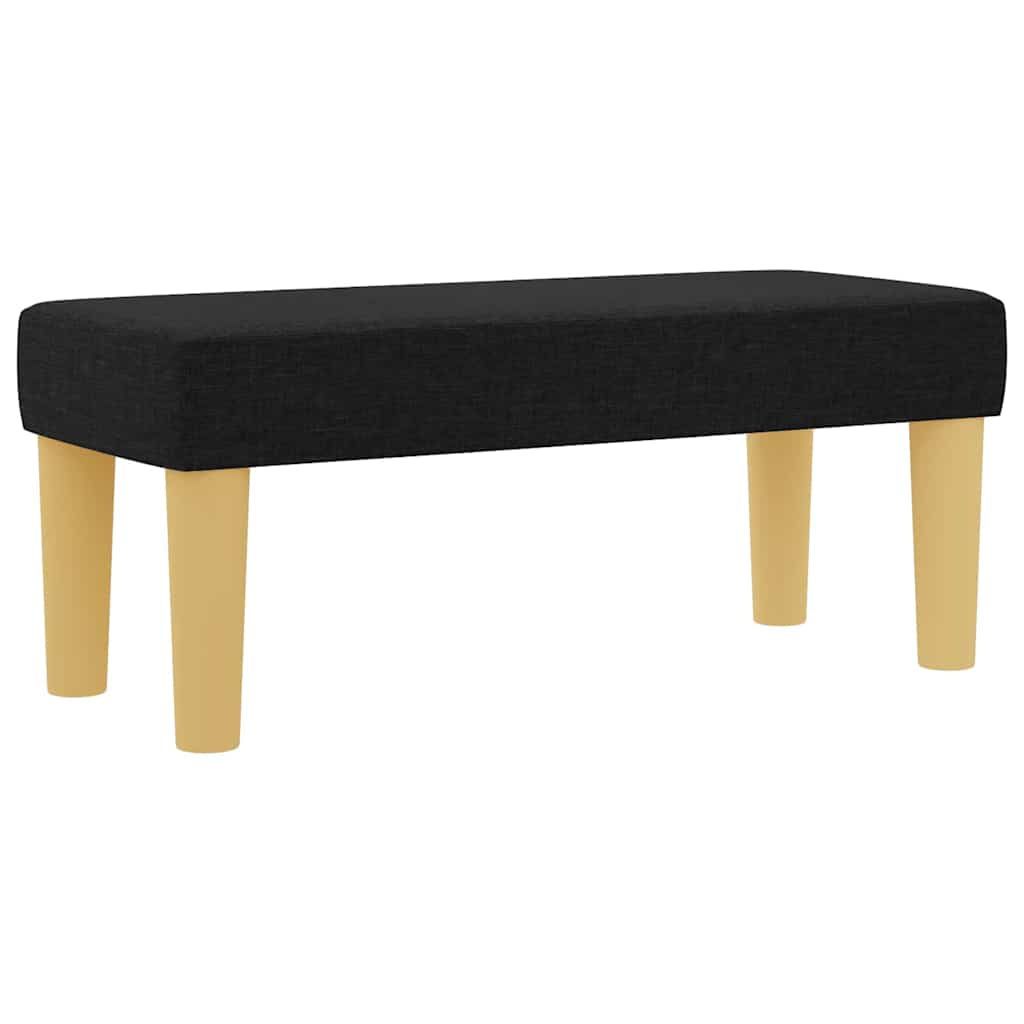 Krevet s opruga kutije s uzglavljem Crna 200 x 90 cm tkanina