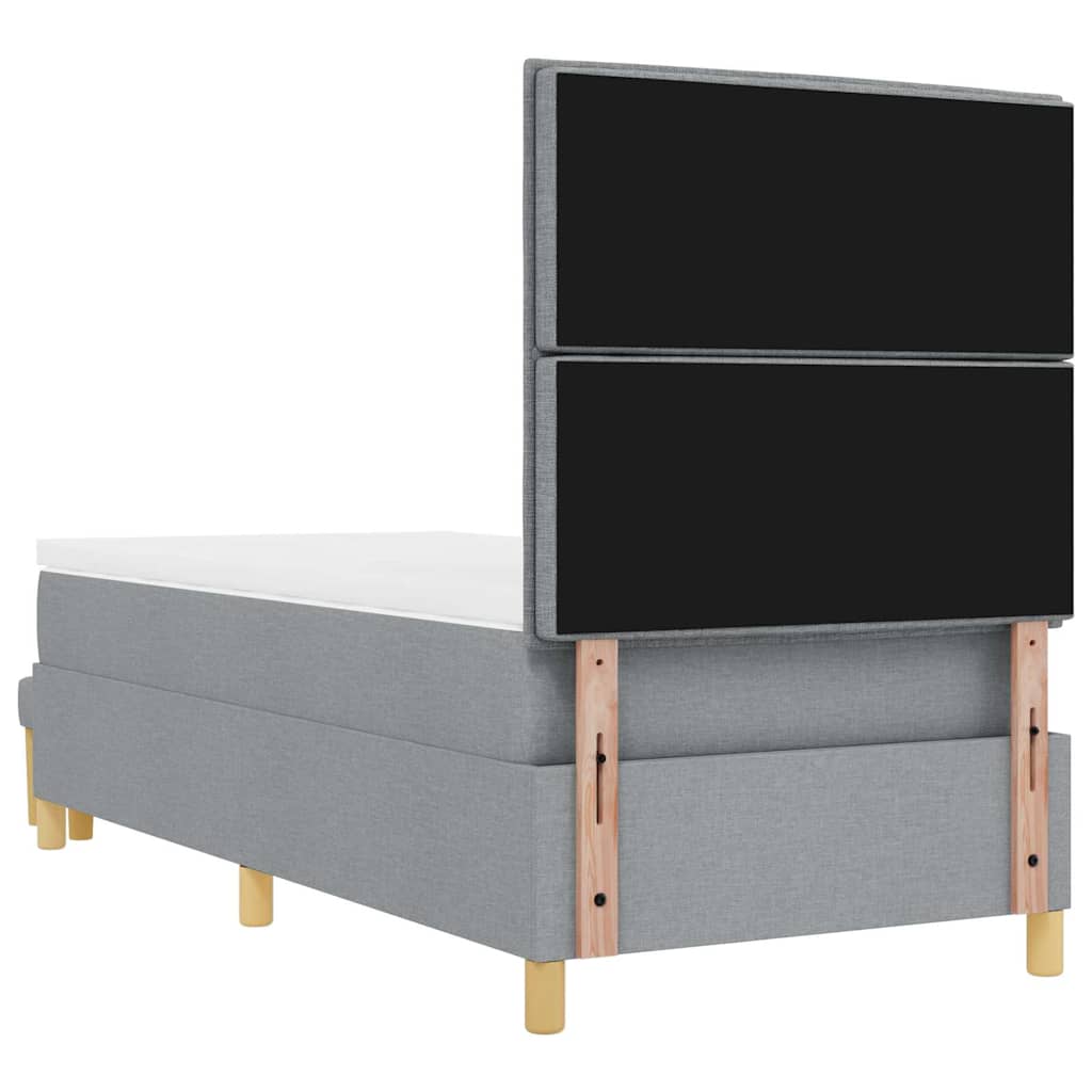 Krevet s opruga kutije Svjetlosiva 200 x 100 cm tkanina
