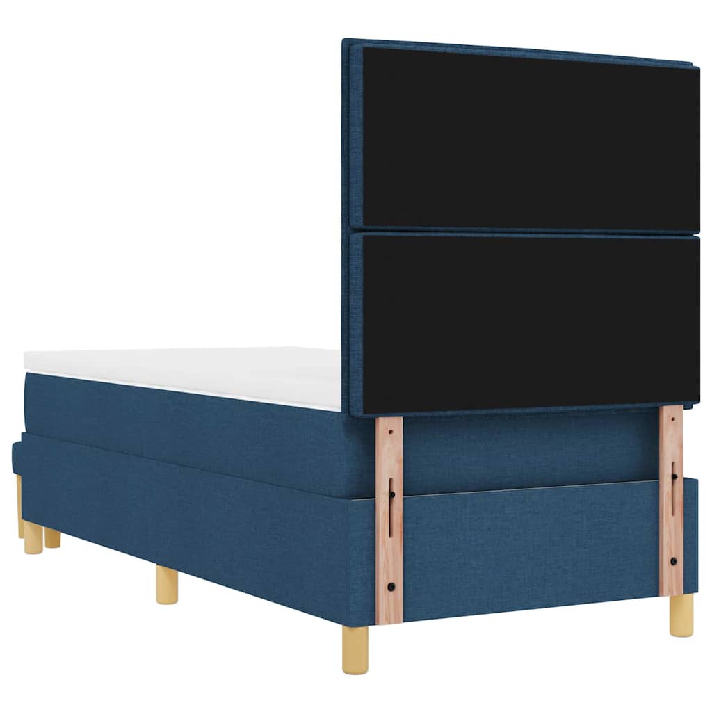 Krevet s opruga kutije s jastukom Plava 200 x 90 cm tkanina