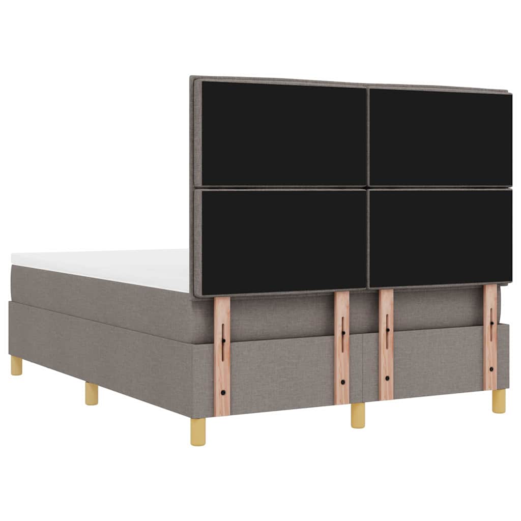 Krevet s opruga kutije Sivo-smeđa 190 x 140 cm tkanina