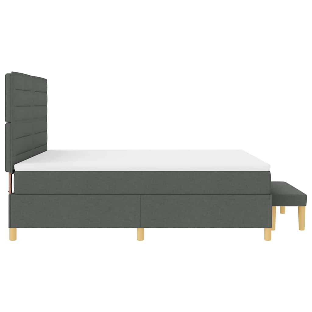 Krevet s opruga kutije Tamno siva 200 x 180 cm tkanina