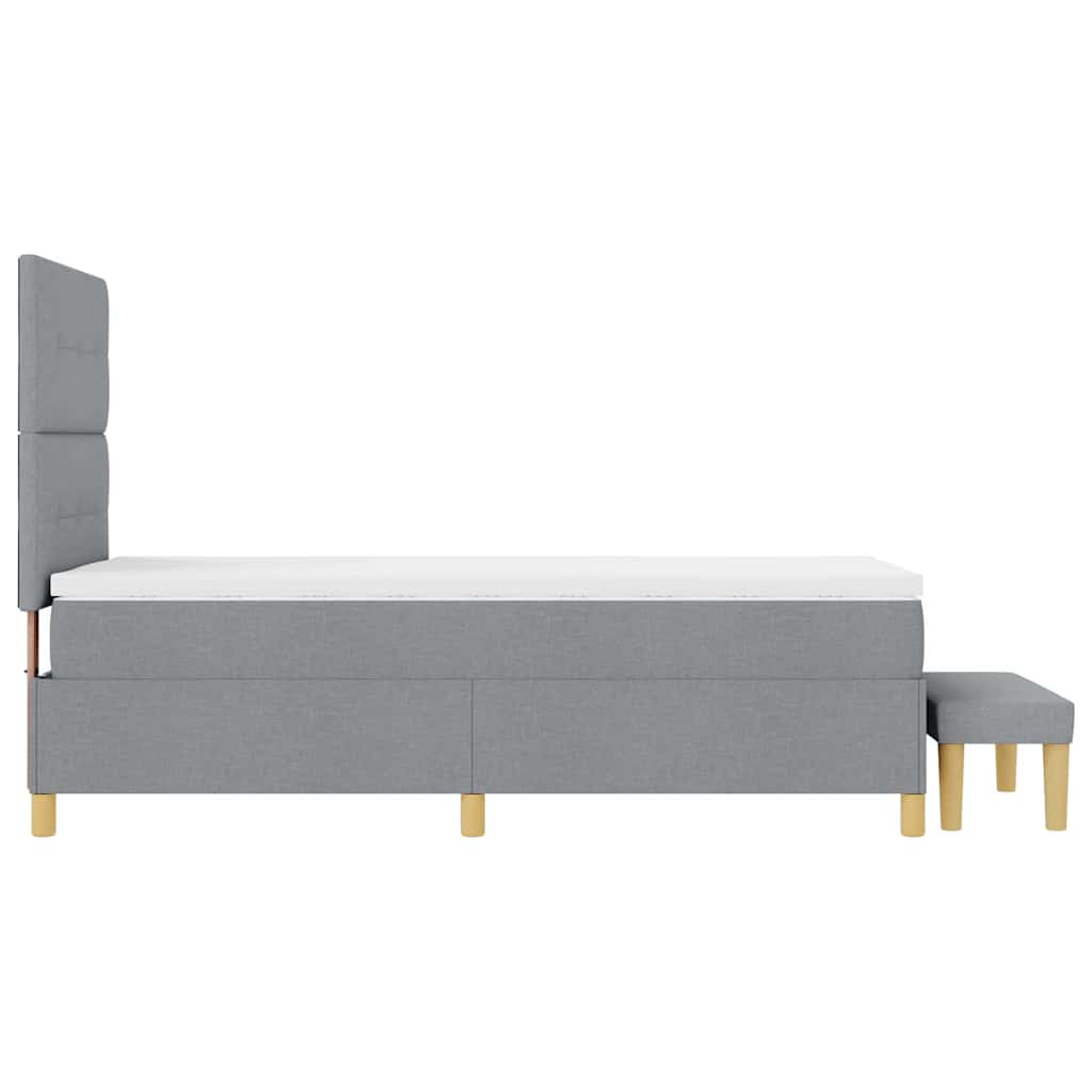 Krevet s opruga kutije Svjetlosiva 200 x 80 cm tkanina