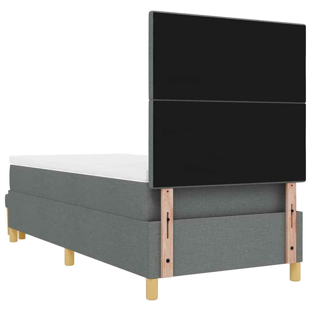 Krevet s opruga kutije Tamno siva 200 x 80 cm tkanina