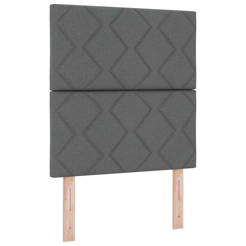 Krevet s opruga kutije Tamno siva 200 x 80 cm tkanina