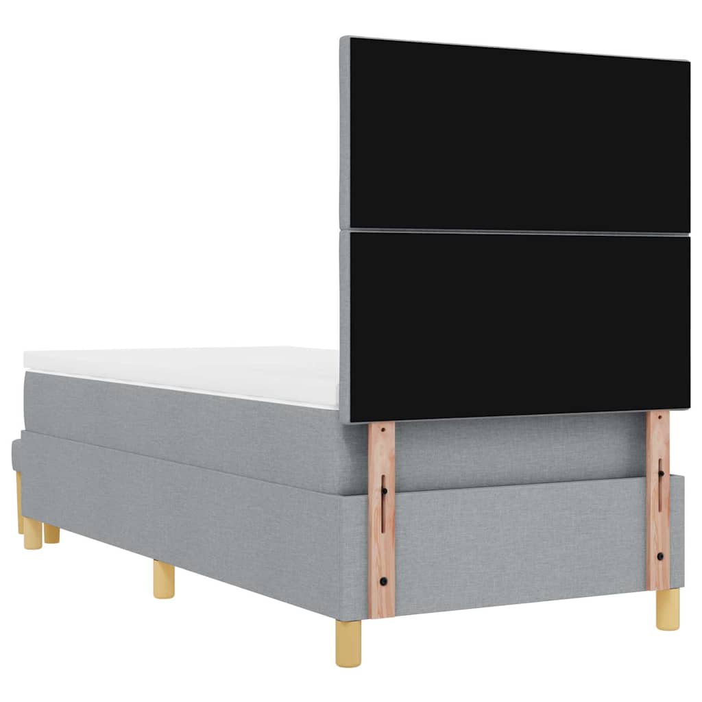 Krevet s opruga kutije Svjetlosiva 200 x 100 cm tkanina