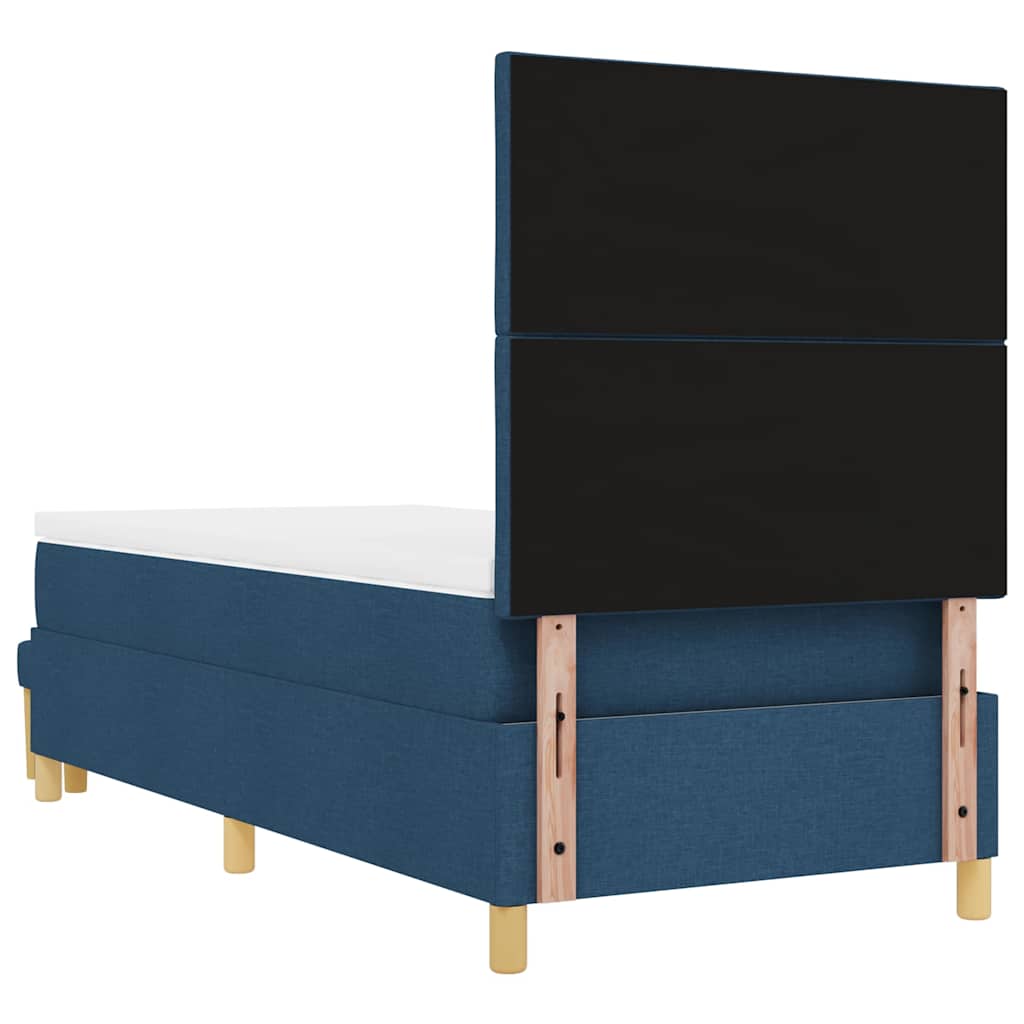 Krevet s opruga kutije s uzglavljem Plava 200 x 100 cm tkanina