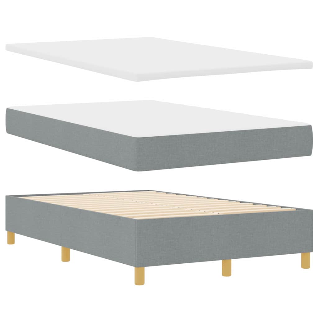 Krevet s opruga kutije Svjetlosiva 200 x 120 cm tkanina