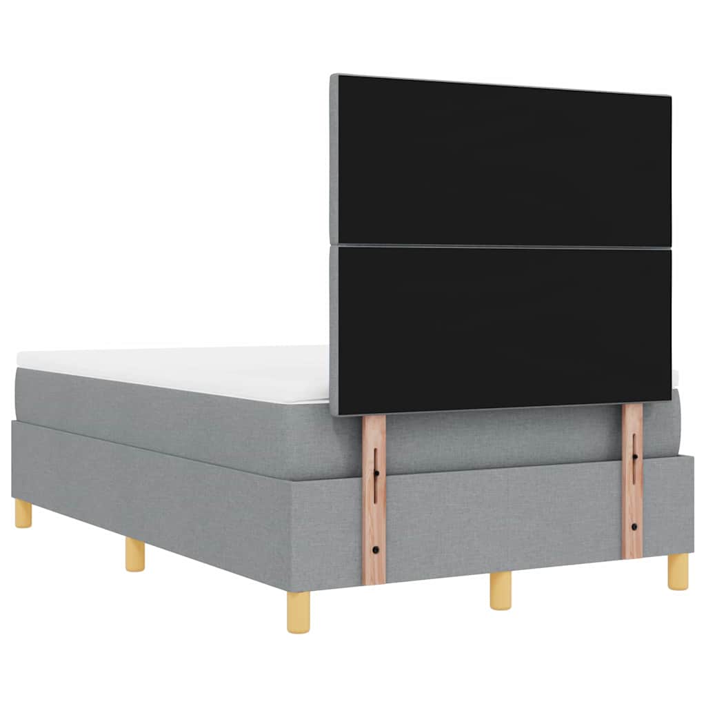 Krevet s opruga kutije Svjetlosiva 200 x 120 cm tkanina