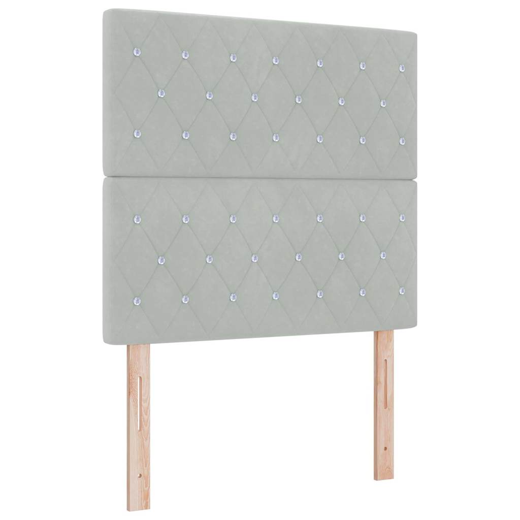Krevet s opruga kutije Svjetlosiva 200 x 120 cm Baršun