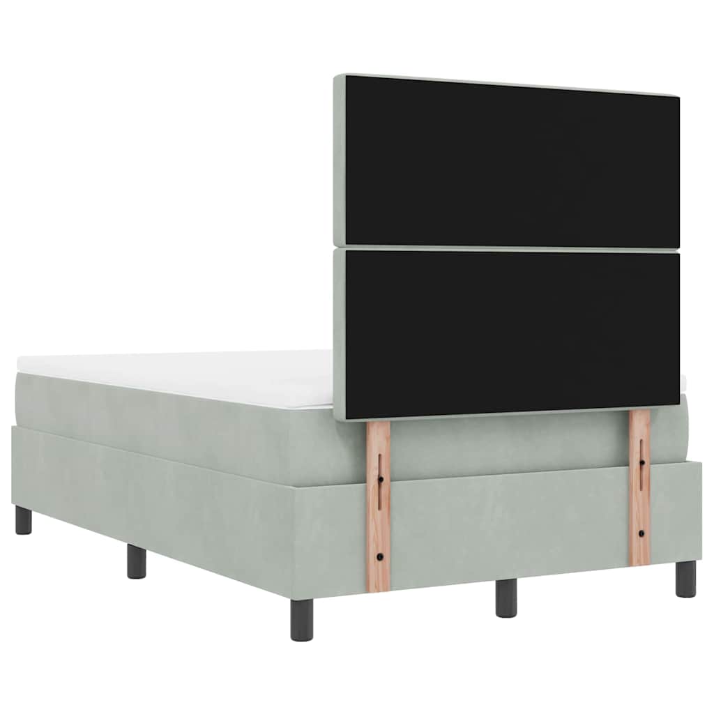 Krevet s opruga kutije Svjetlosiva 200 x 120 cm Baršun