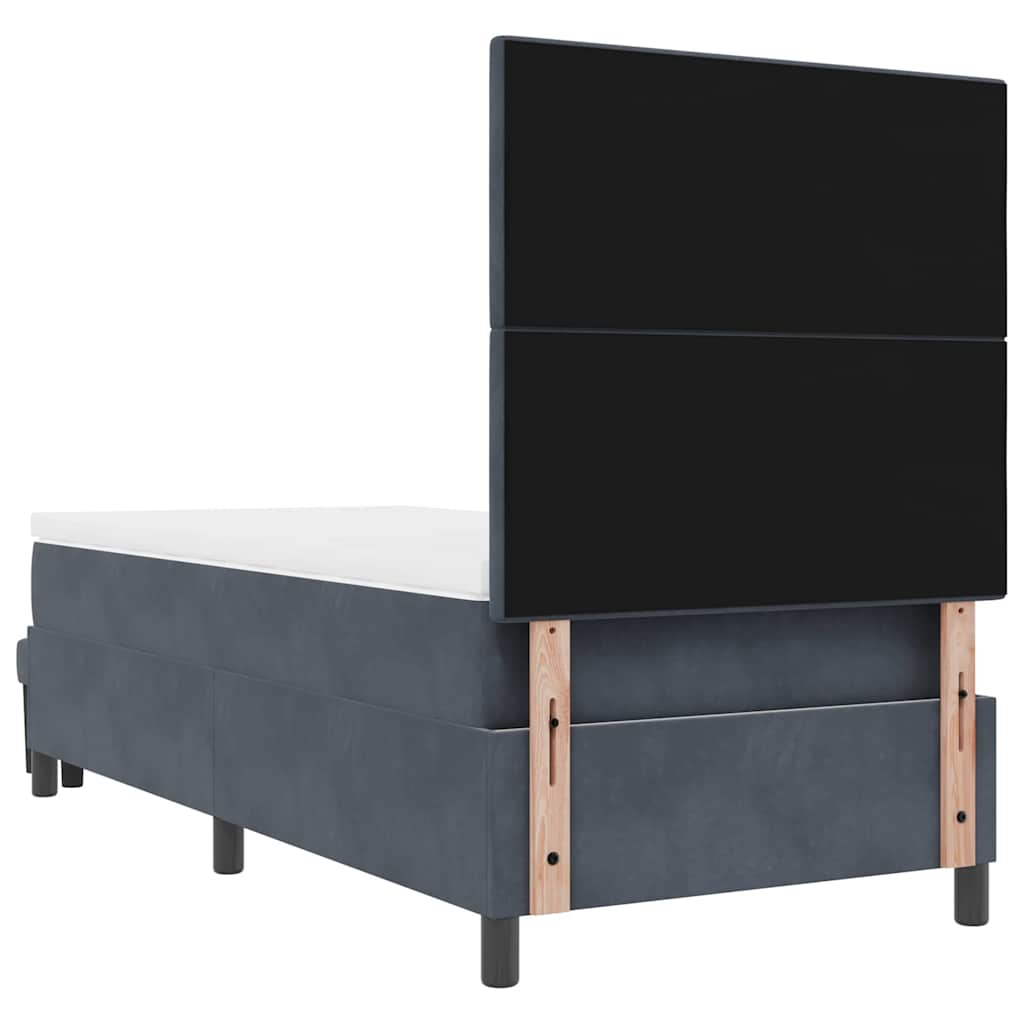 Krevet s opruga kutije Tamno siva 200 x 80 cm Baršun