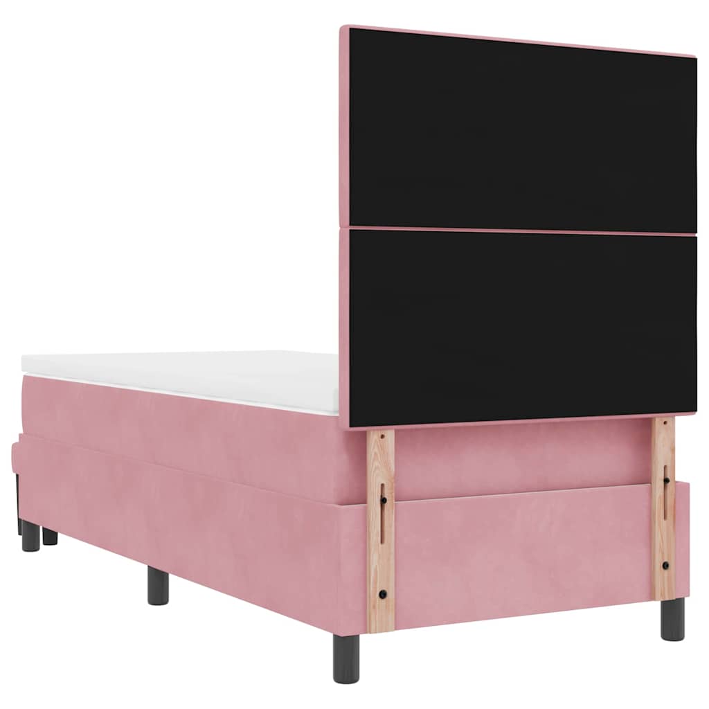 Krevet s opruga kutije Ružičasta 200 x 80 cm Baršun
