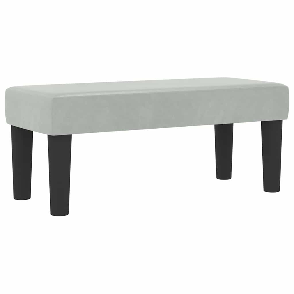 Krevet s opruga kutije Svijetlo siva 200 x 90 cm Baršun