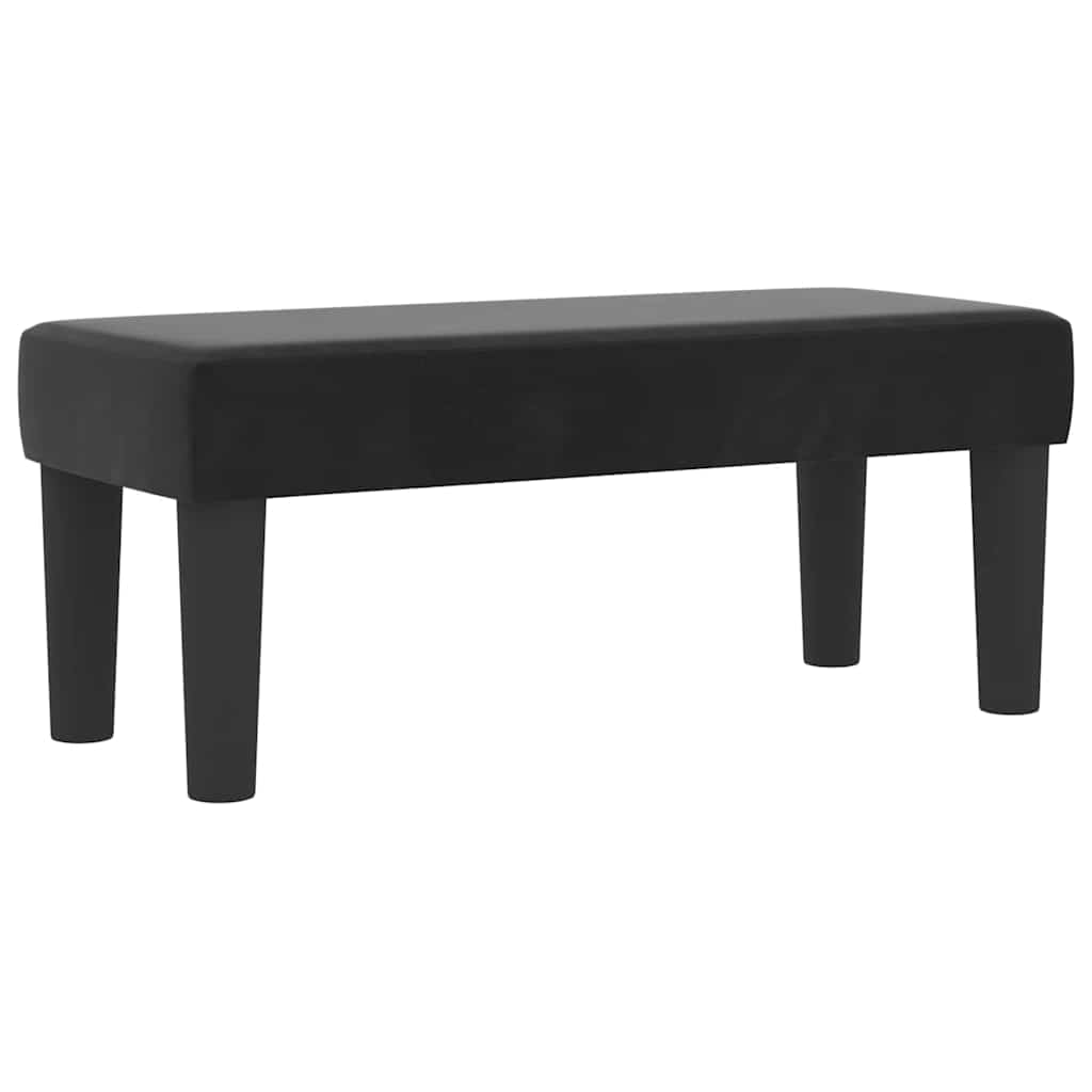 Krevet s opruga kutije s jastukom Crna 200 x 90 cm Baršun
