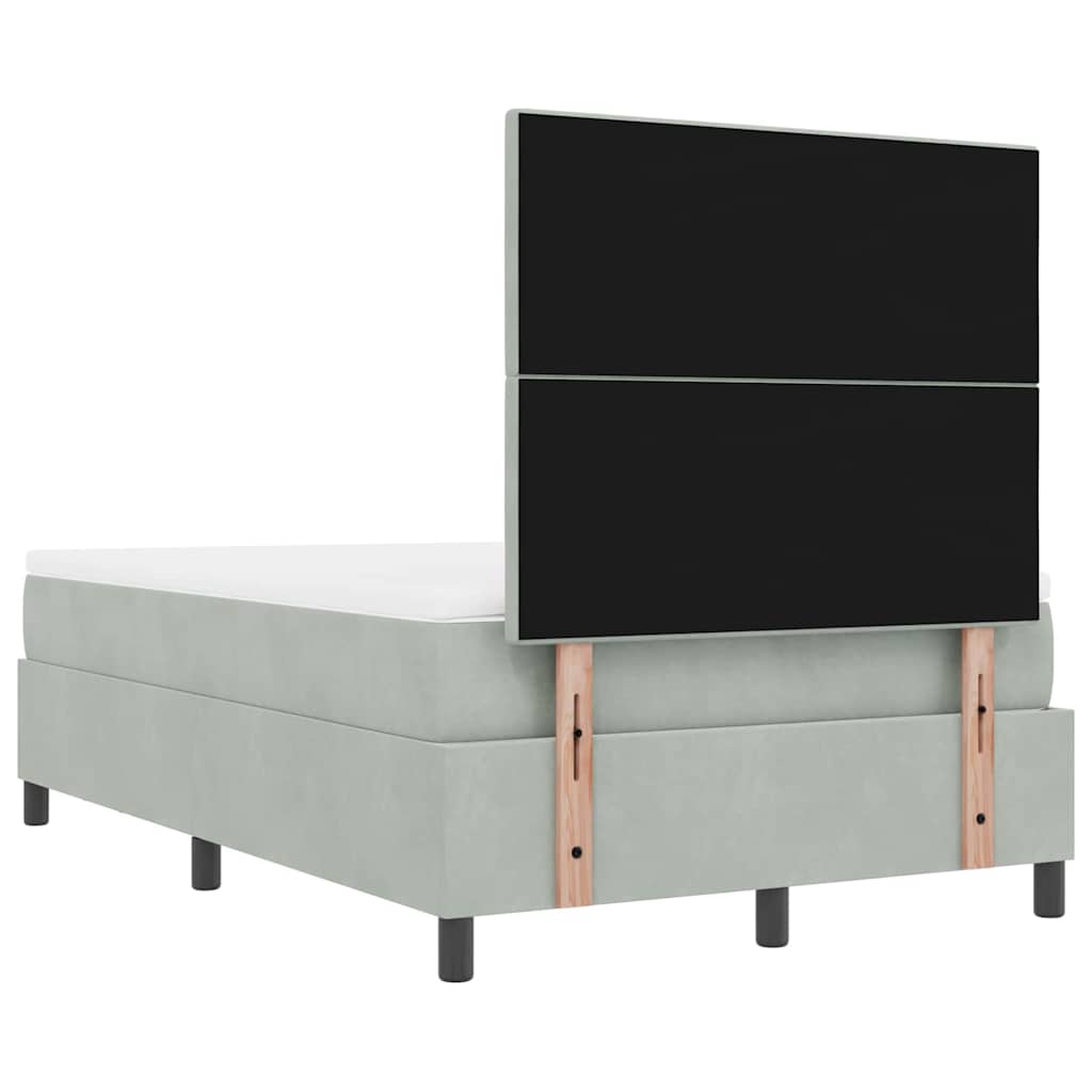 Krevet s opruga kutije Svjetlosiva 190 x 120 cm Baršun