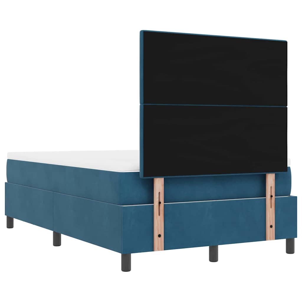 Krevet s opruga kutije Tamno plava 200 x 120 cm Baršun