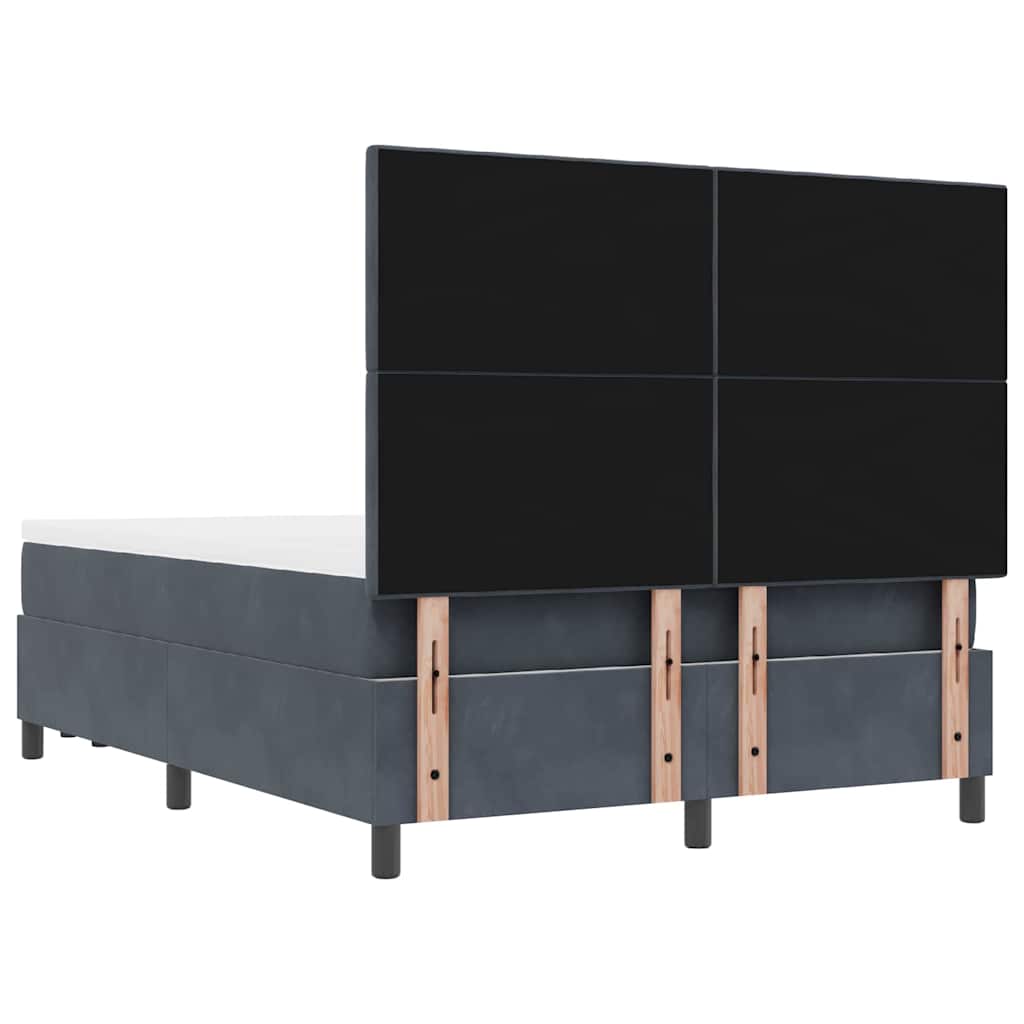 Krevet s opruga kutije Tamno siva 200 x 160 cm Baršun
