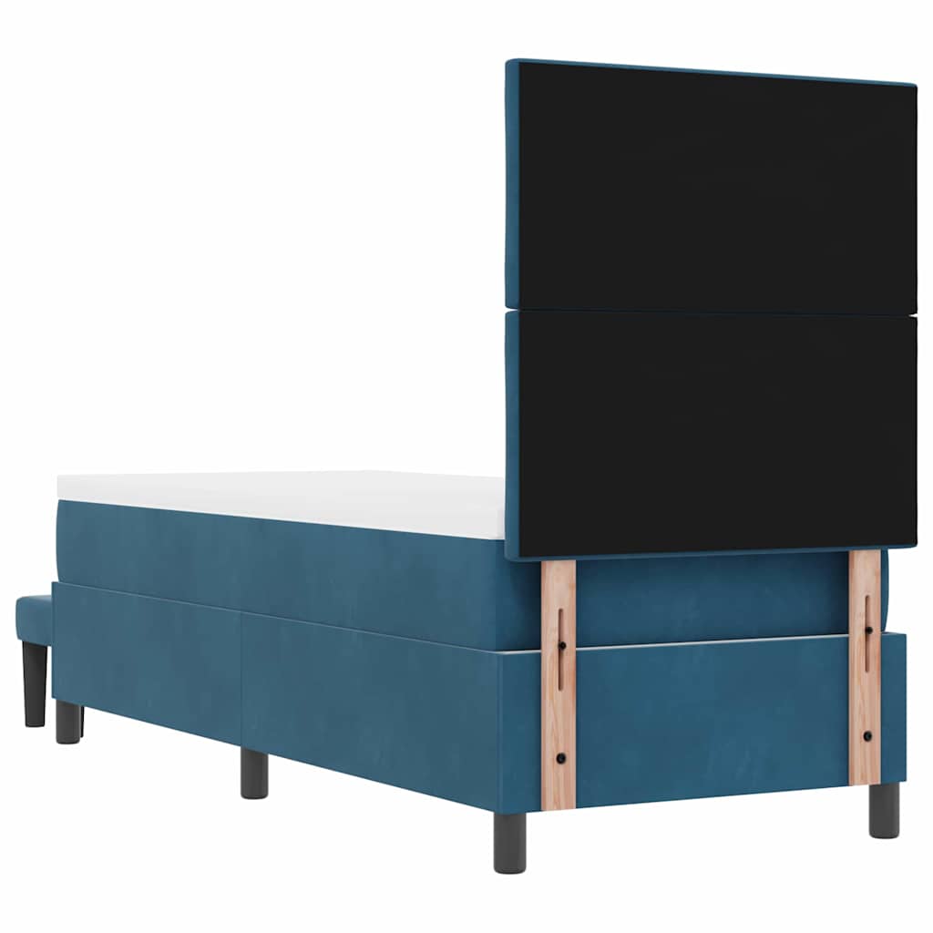 Krevet s opruga kutije Tamno plava 200 x 80 cm Baršun