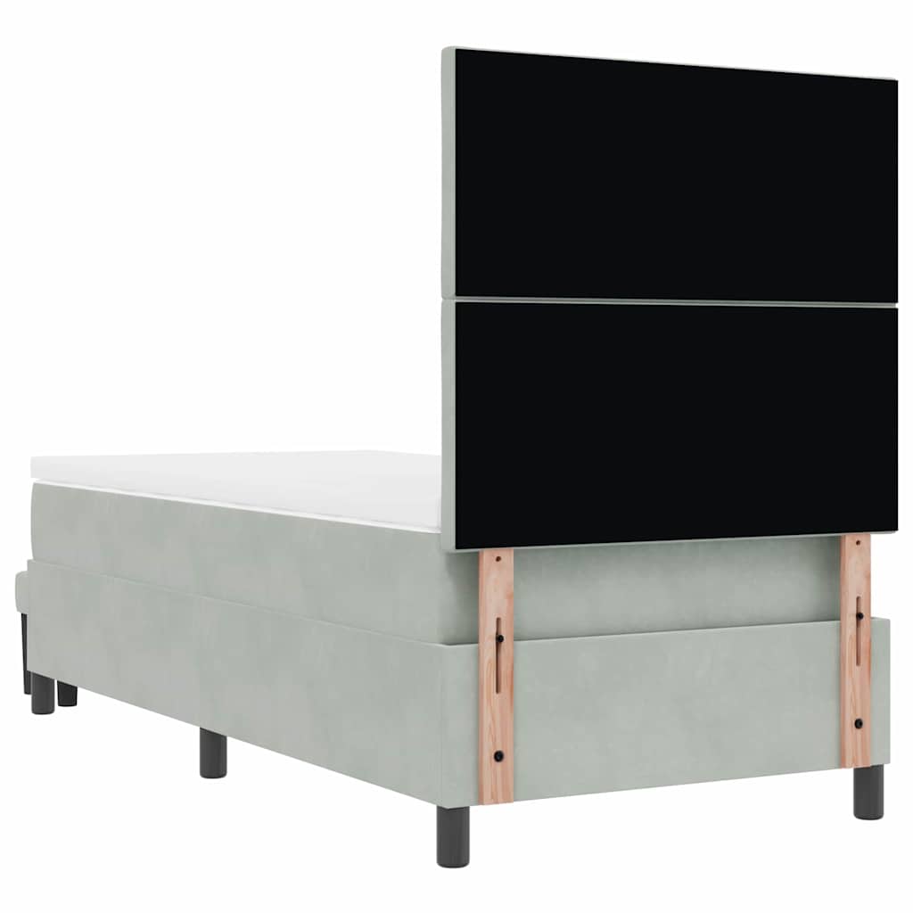 Krevet s opruga kutije Svjetlosiva 190 x 90 cm Baršun