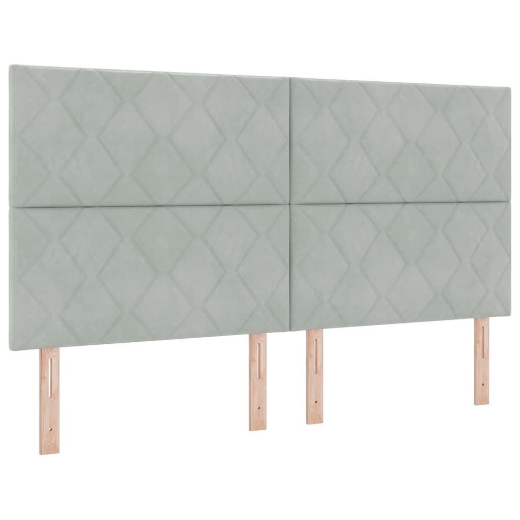 Krevet s opruga kutije Svjetlosiva 200 x 180 cm Baršun