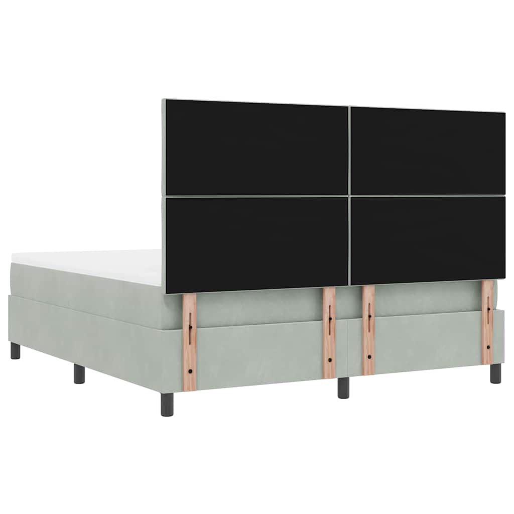 Krevet s opruga kutije Svjetlosiva 200 x 180 cm Baršun