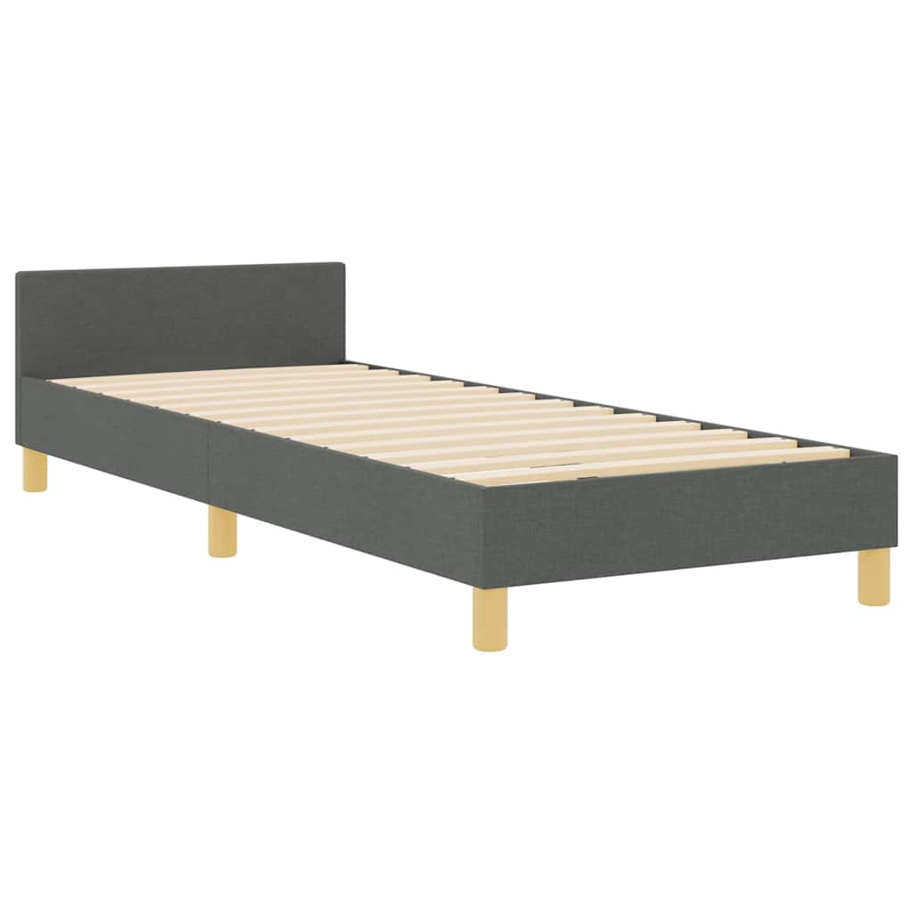 Krevetna konstrukcija Tamno siva 80 x 200 cm tkanina