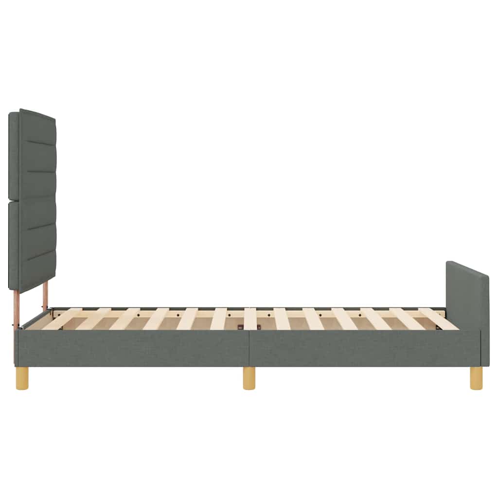 Krevetna konstrukcija Tamno siva 80 x 200 cm tkanina