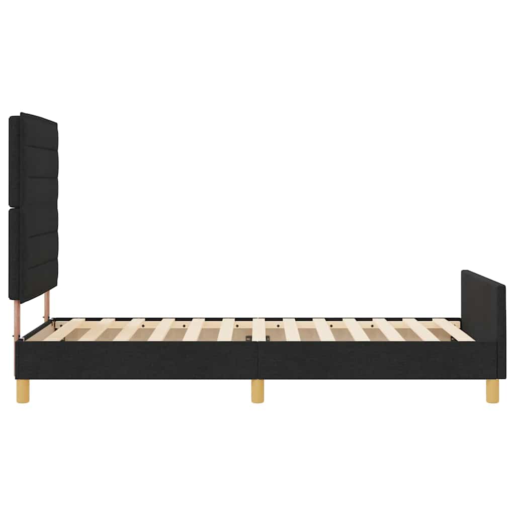 Krevetna konstrukcija s uzglavljem Crna 80 x 200 cm tkanina