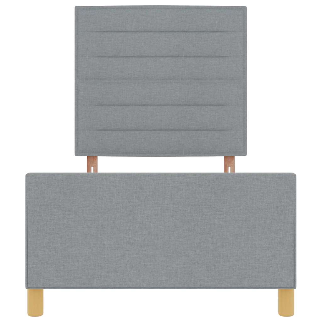 Krevetna konstrukcija Svjetlosiva 90 x 190 cm tkanina