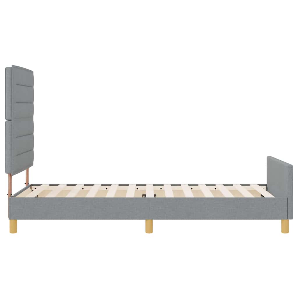Krevetna konstrukcija Svjetlosiva 90 x 200 cm tkanina