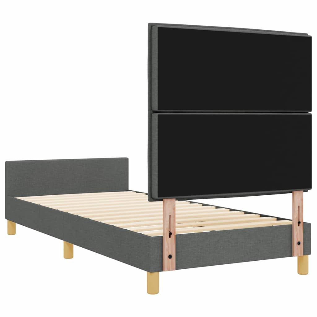 Krevetna konstrukcija Tamno siva 90 x 200 cm tkanina