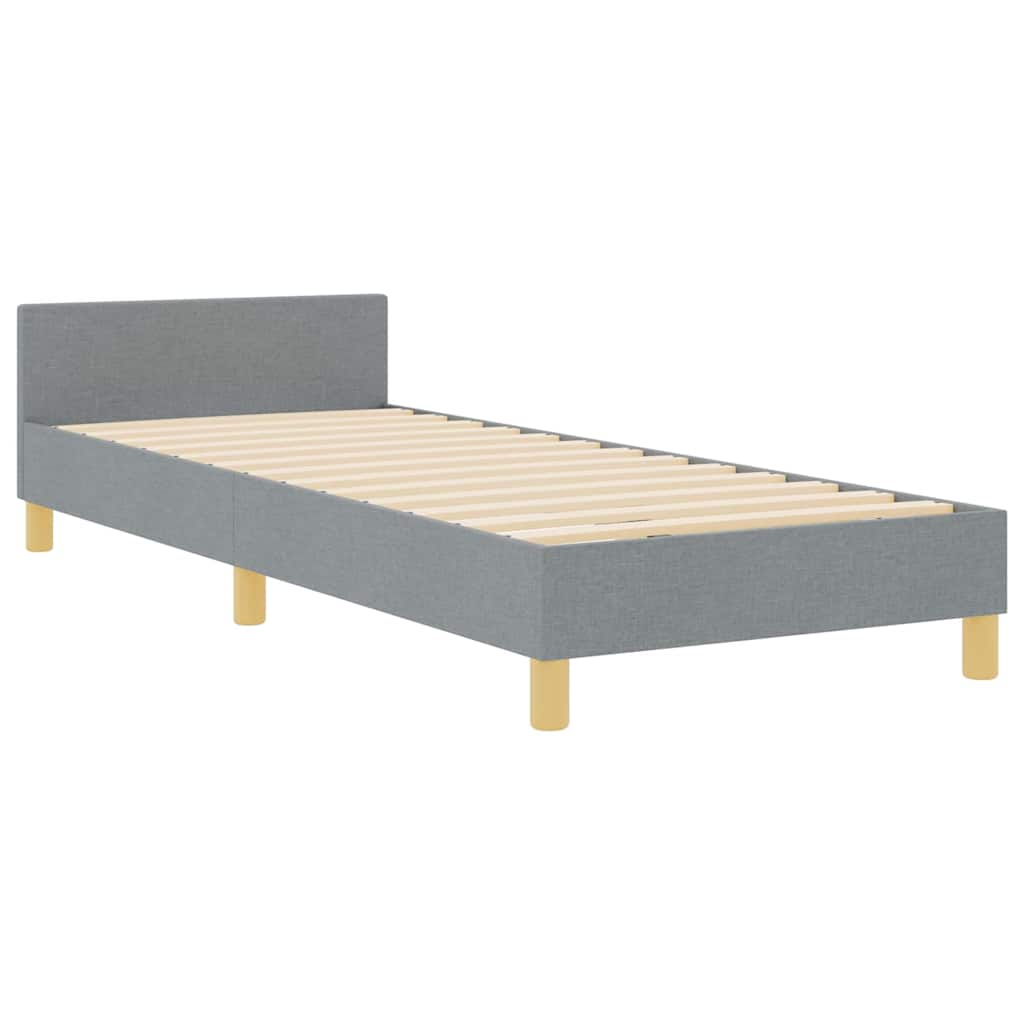 Krevetna konstrukcija Svjetlosiva 100 x 200 cm tkanina