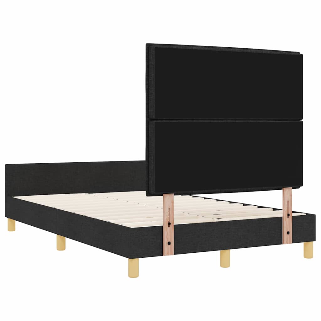 Krevetna konstrukcija s uzglavljem Crna 120 x 200 cm tkanina